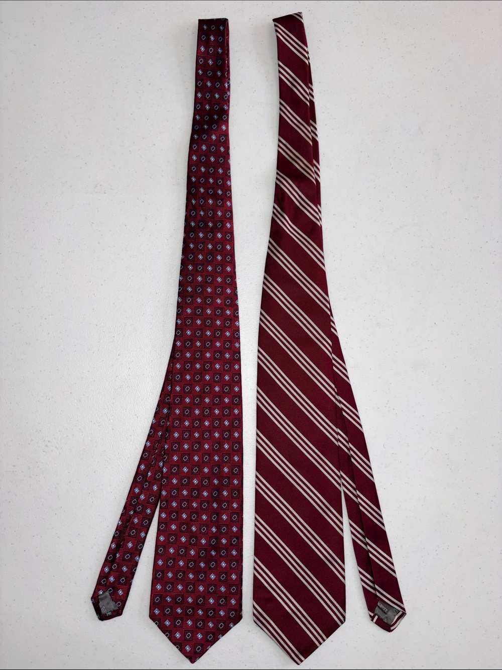 Robert Talbott Parsow's Vintage Men Silk Ties Burgundy Patterned Silk Tie Set